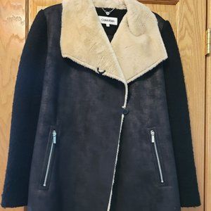 Calvin Klein Womens Size M Winter Jacket - Black and Cream